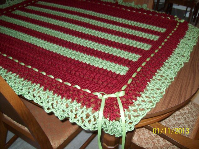 Baby Afghan Red ,Green2 01-11-13